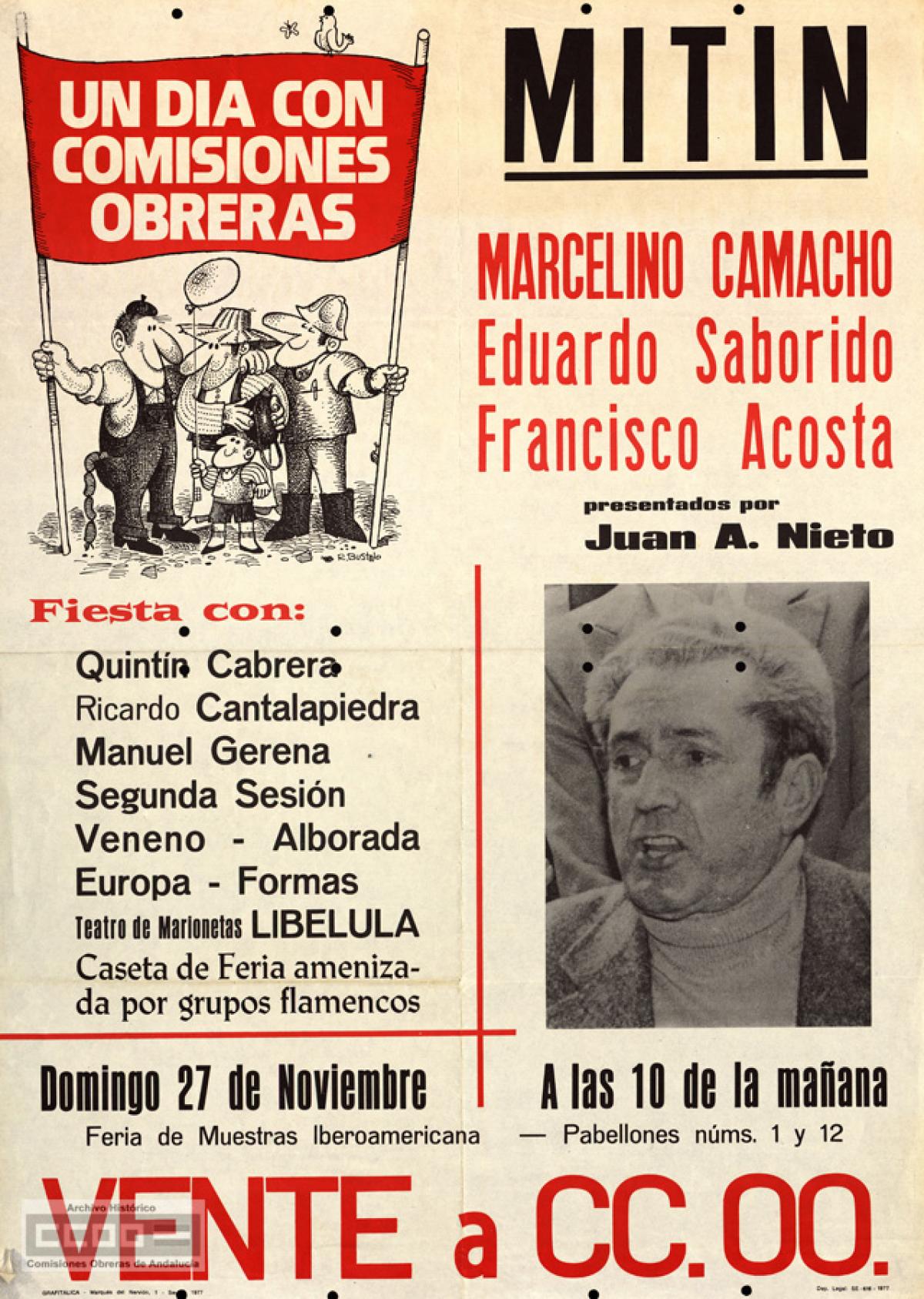 MItin de Marcelino Camacho y Eduardo Saborido