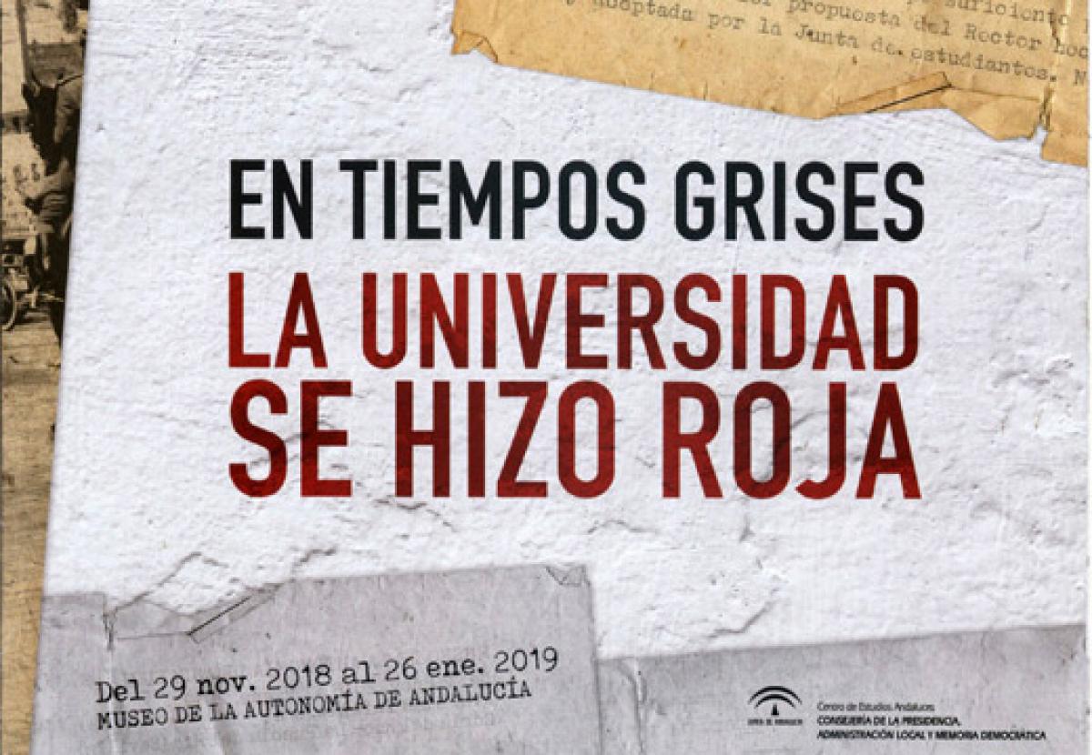 Cartel de la exposicin sobre movimiento estudiantil antifranquista