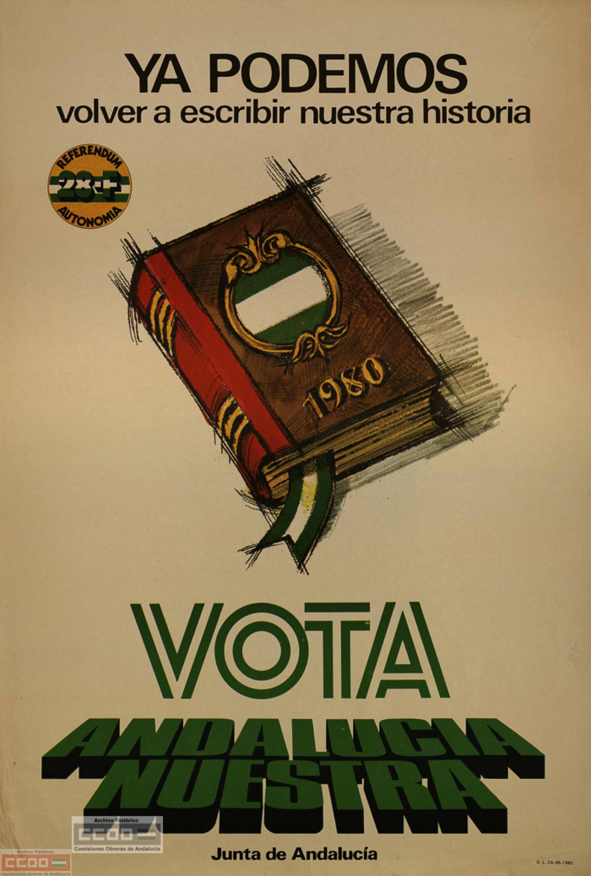 Cartel de la Junta de Andalucía para el referéndum del 28F, 1980