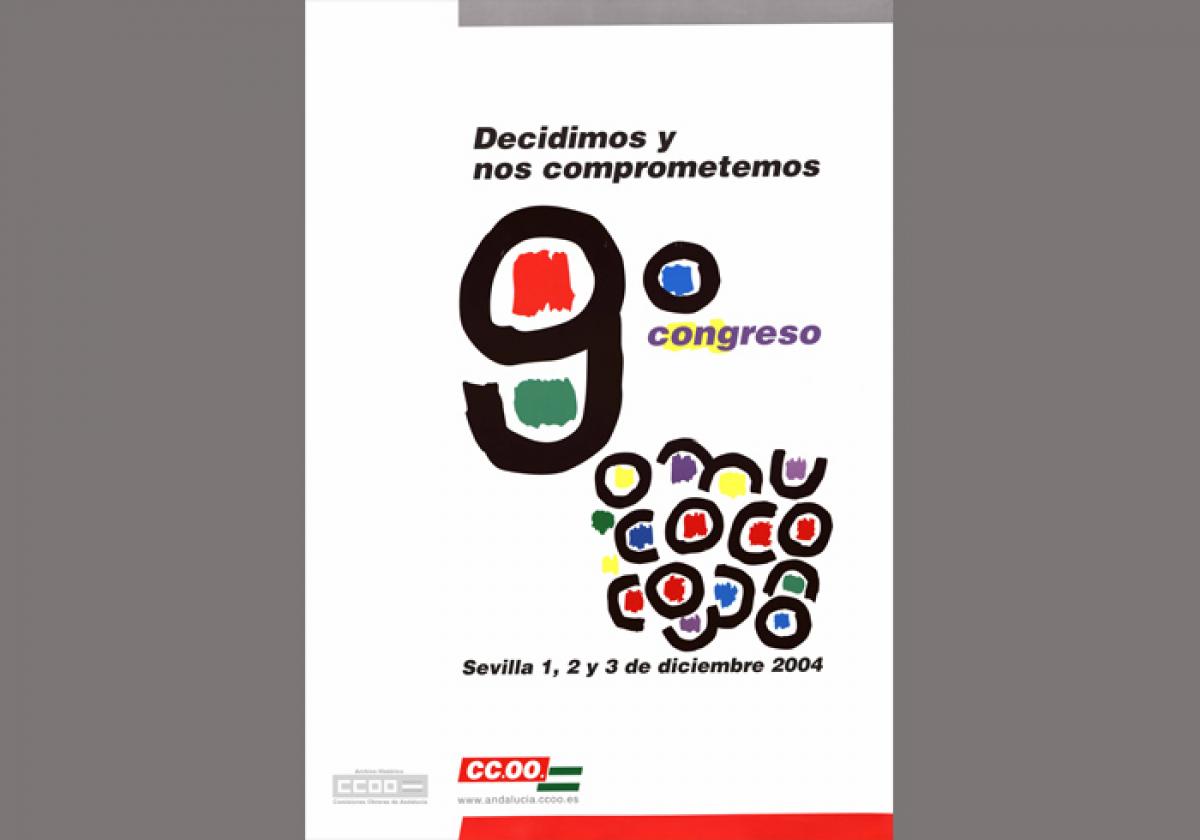 Cartel del noveno congreso de CCOO de Andalucía (2004)