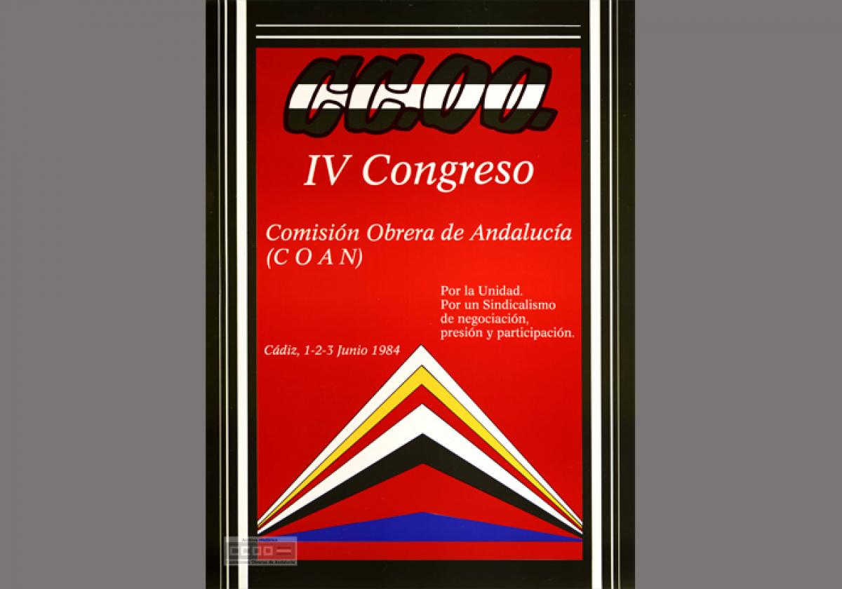 Cartel del cuarto congreso de CCOO de Andalucía (1984)
