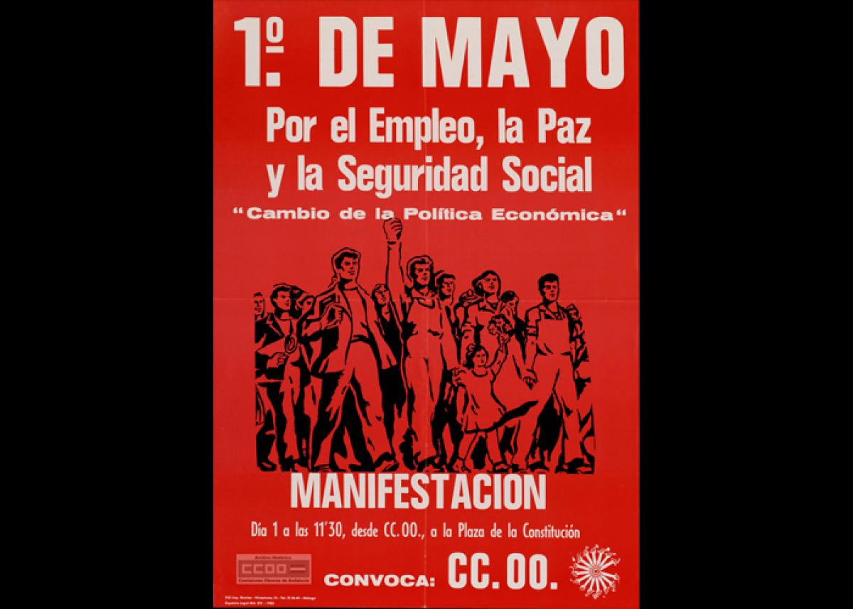 Cartel del Primero de Mayo de 1985 en Málaga