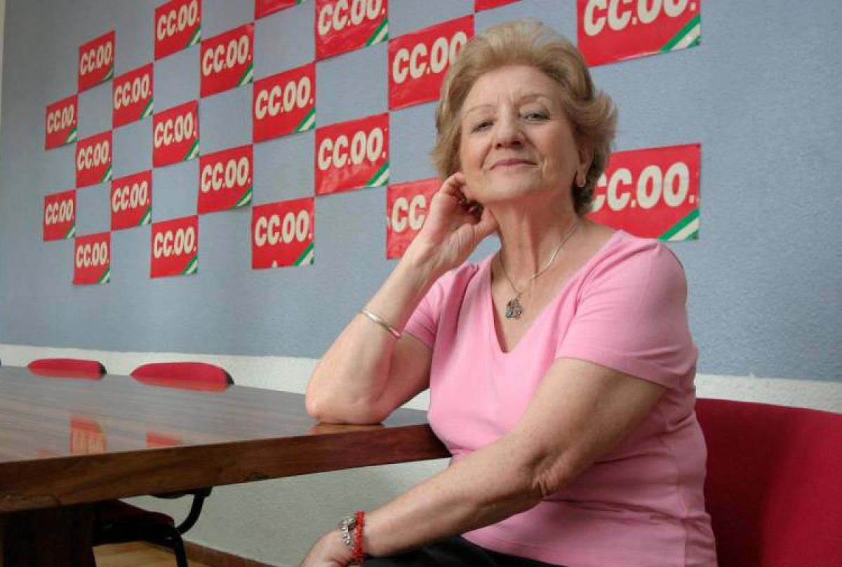 Carmen Murilla Casin en la sede de CCOO de Jan
