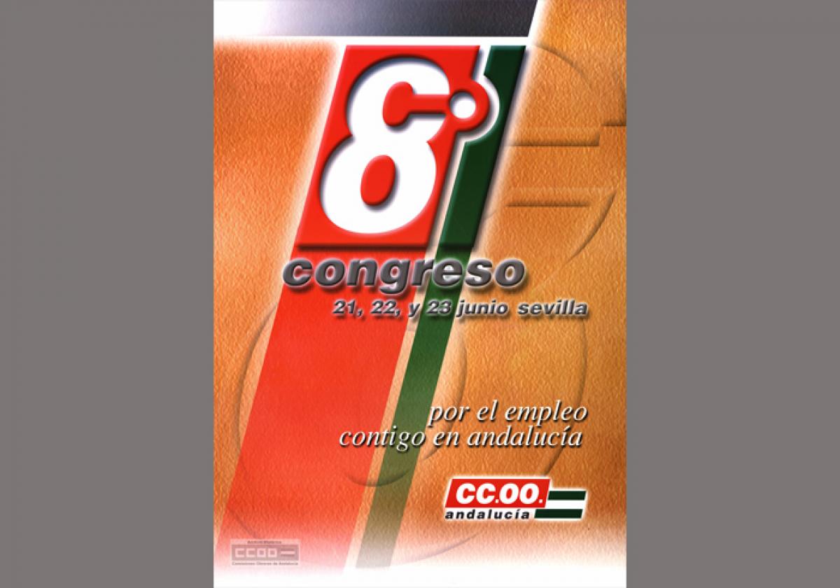 Cartel del octavo congreso de CCOO de Andalucía (2000)