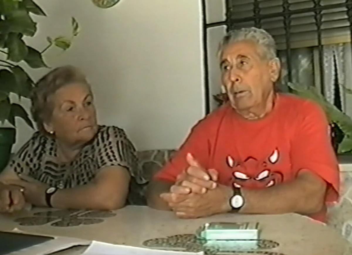 Reafael Urbano con su mujer durante la entrevista