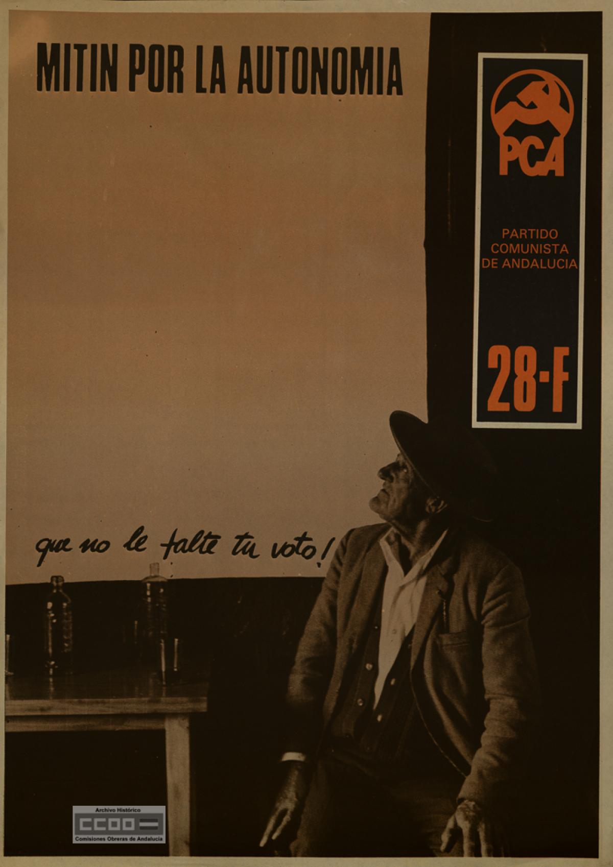 Cartel "ventana" del PCA de la campaña por el Sí en el referéndum del 28F, 1980