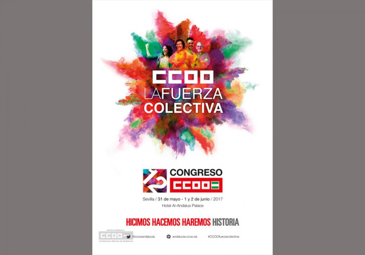 Cartel del decimosegundo congreso de las Comisiones Obreras de Andalucía (2017)