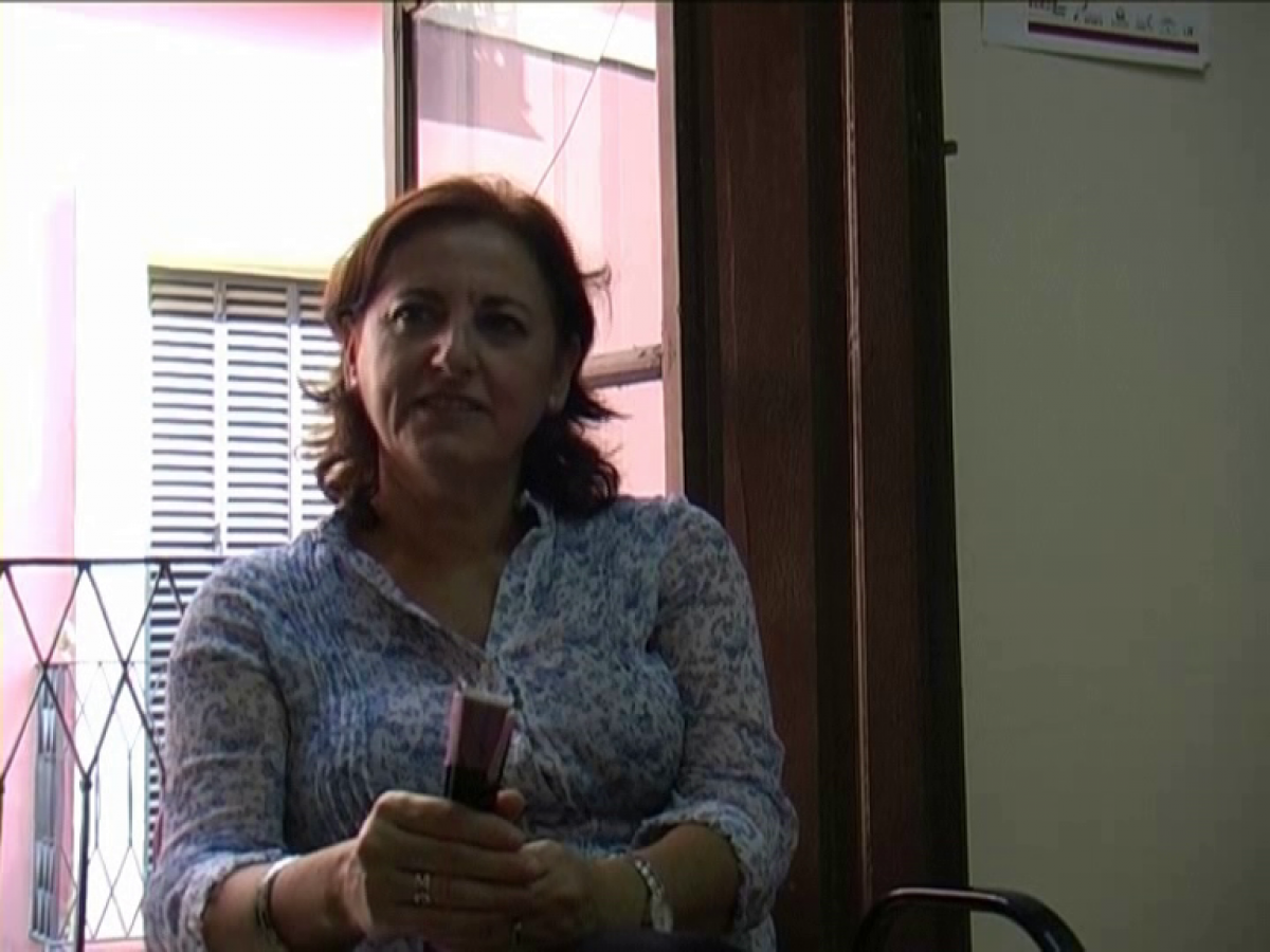 Carmen Santiago durante la entrevista realizada en 2008